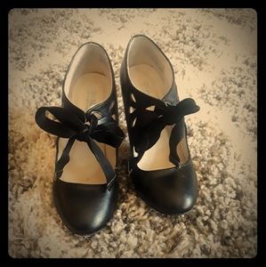 DOLCE by MOJO MOXY Velvet Ribbon Lace up Heels